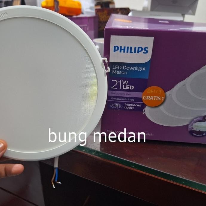 NEW Lampu Led PHILIPS Meson 21w 21 Watt PACK ISI 3 PUTIH DOWNLIGHT PANEL