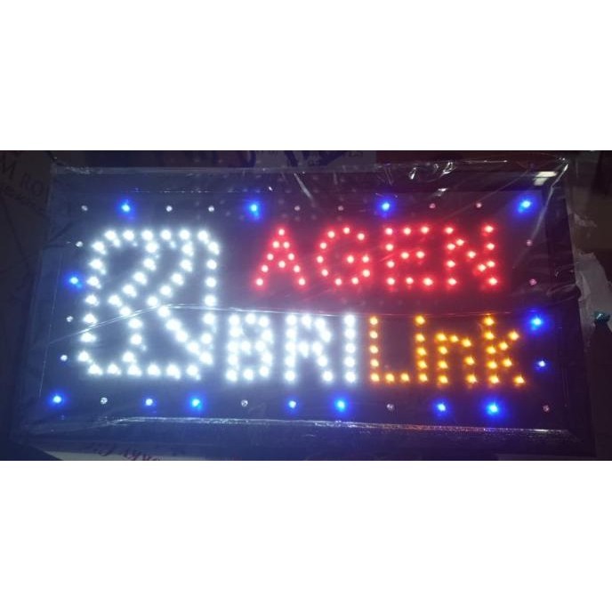 NEW Tulisan Lampu LED kedip Logo iklan Agen BRIlink