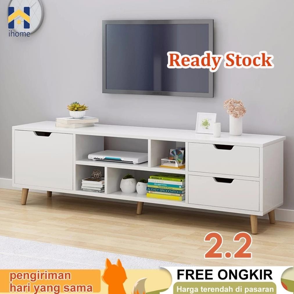 140cm Meja TV kayu TV SERBAGUNA Rak Tv Minimalis Bufet Tv Minimalis Kayu Modern Murah Tv Rak