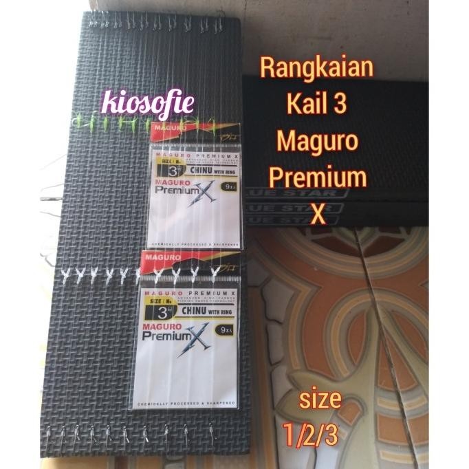 Kail Pancing Ikan Mas Maguro Premium X Rangkaian 3 Isi 10Pcs+Spon