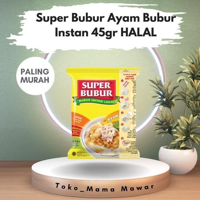 

Terlaris Paling Murah Super Bubur Ayam Bubur Instan 45Gr Halal Ready Stok