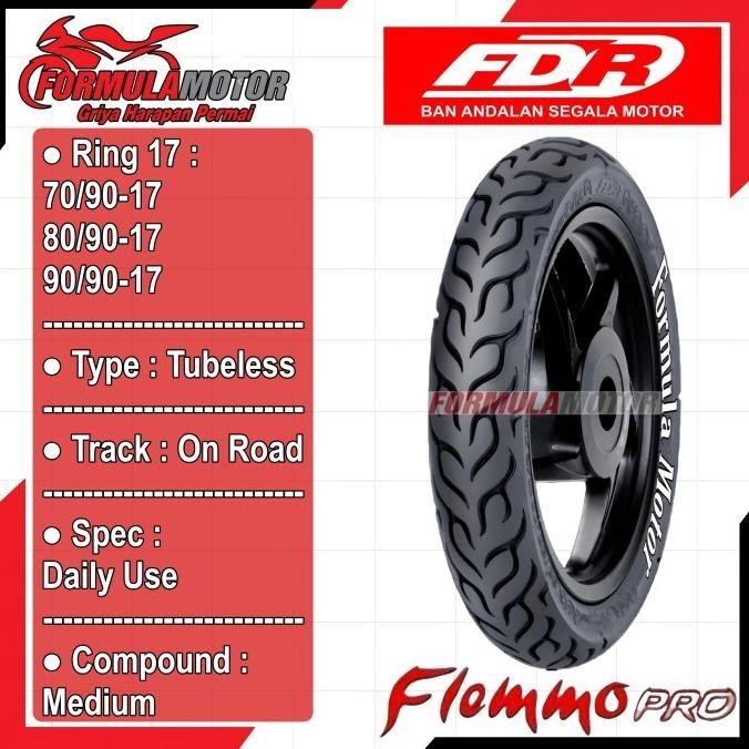 FDR Flemmo Pro Ring 17 Tubeless - Ban FDR Motor Bebek Ring 17 Tubles