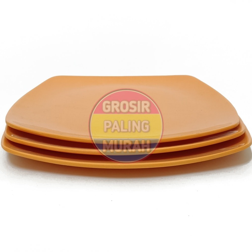 Grosir Piring Melamin 10 inc - Piring Melamin Polos - Piring Makan Melamin - Piring Segi - [G1810] E