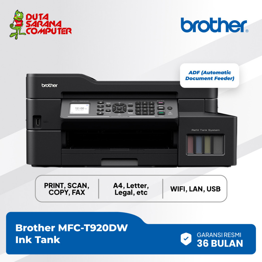 Printer Brother DCP-T920DW T-920DW Print Scan Copy FAX Duplex WiFi ADF