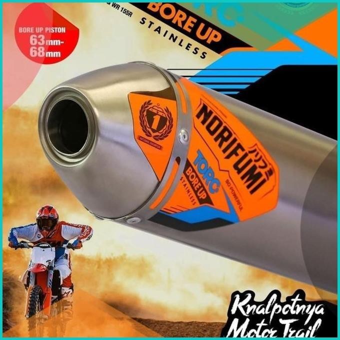 Knalpot Ori Norifumi Torc CRF 150 L mesin Bore Up - Torc Stainles ori