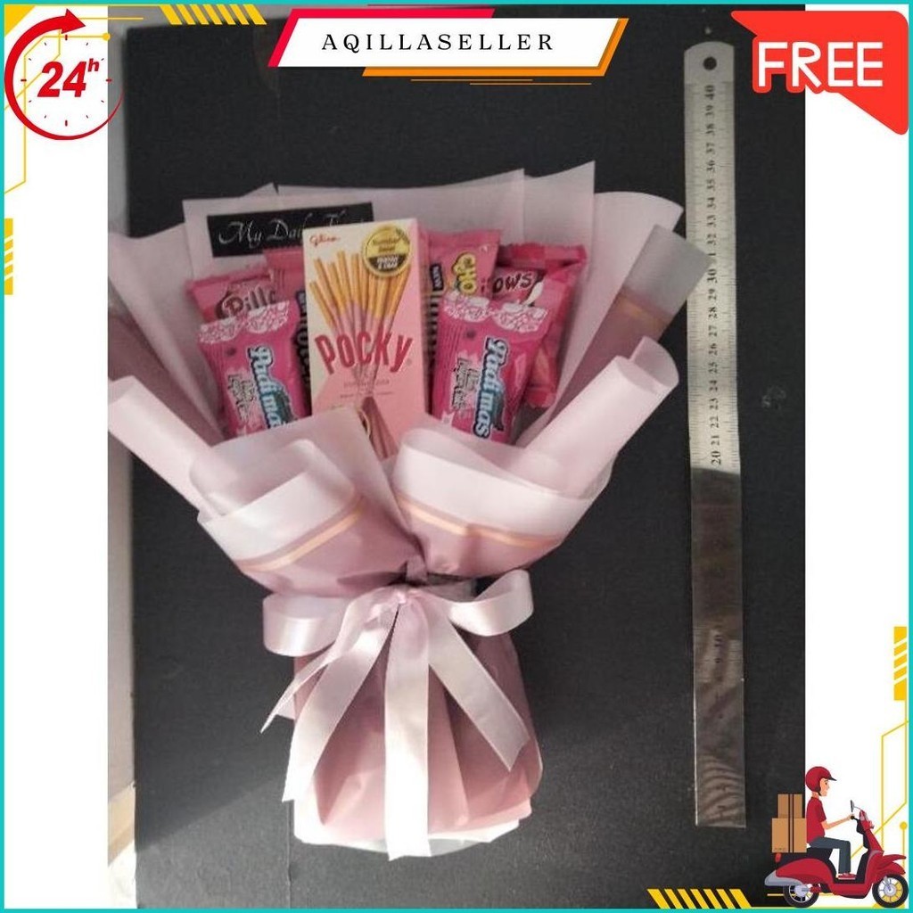 

Buket Snack Buket Jajan Buket Wisuda Buket Kado Ulang Tahun Siap Kirim