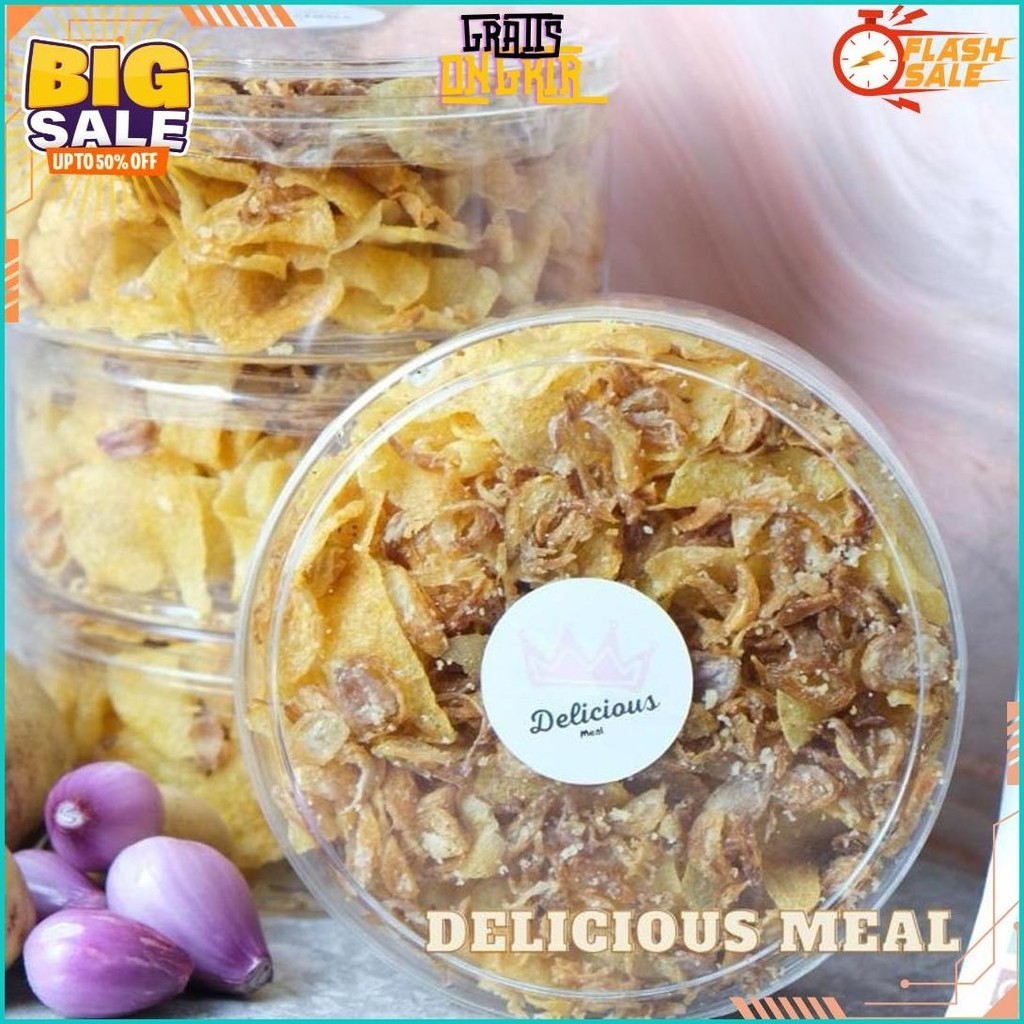 

Keripik Kentang Bawang Ebi Toples Bulat Delicious Meal Termurah Banget