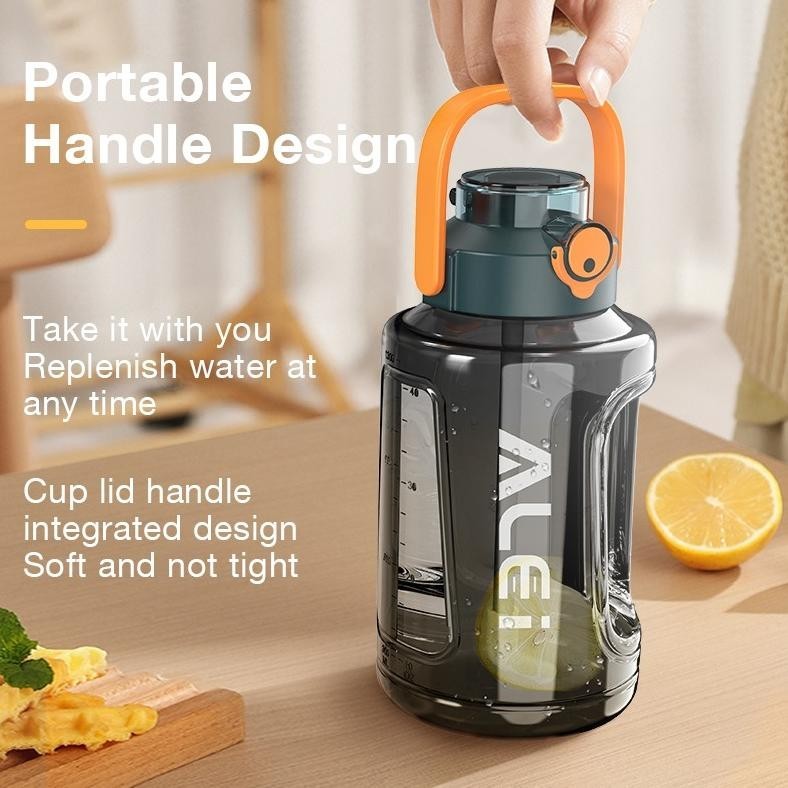 Diskon Gede Tumbler Air Minum Viral 2,5 Liter Dan 1,5 Liter Set Sedotan Botol Minum Besar Portable S