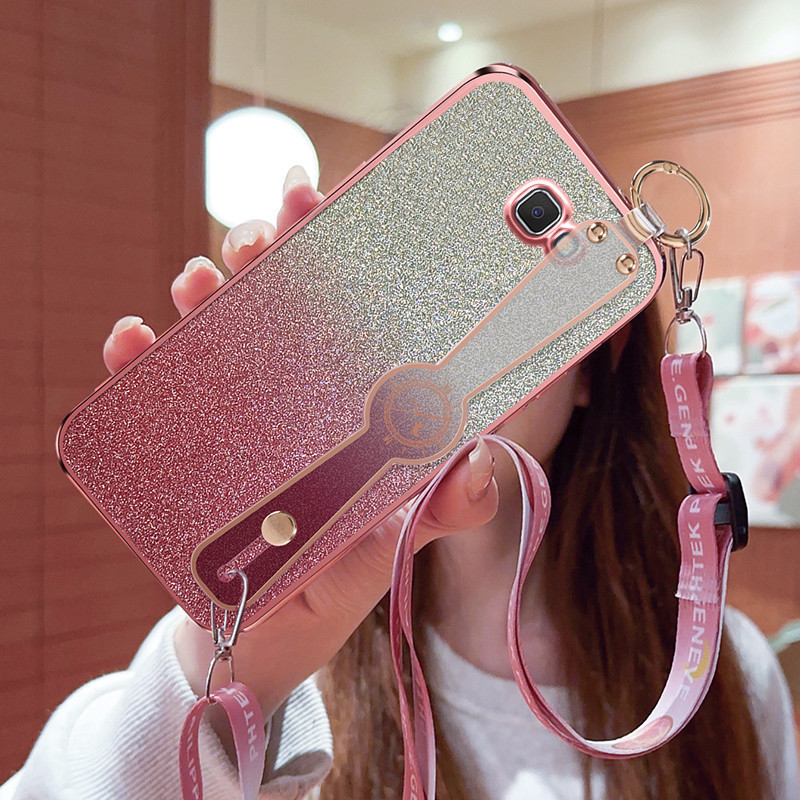 For Samsung Galaxy j7 Prime On7 2016 j5 Prime On5 2016 casing case Flash powder electroplating Wrist