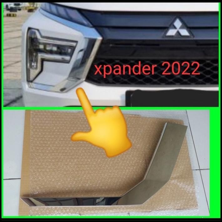 TERBARU GARNISH LIST CHROME BAWAH HEADLAMP XPANDER 2022 ORIGINAL 