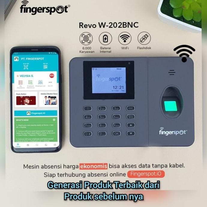 Mesin Absensi Sidik Jari Fingerspot - Revo Duo 158 Bnc