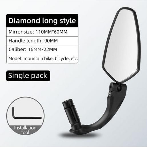 Spion Sepeda Rockbros Fk-212 Bicycle Rear View Mirror Cermin Sepeda  Ready