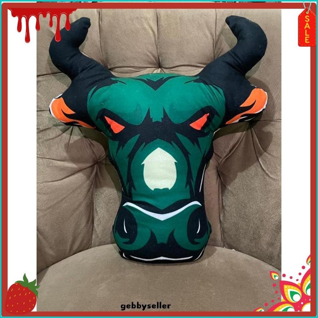 Boneka Kepala Banteng / Boneka Mberot Lampu / Bantal Kepala  Banteng (6.6)