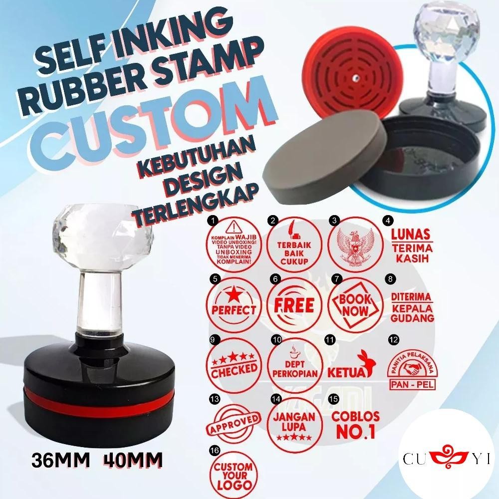 

gq-68 CUYISTEMPEL CUSTOM BANTALAN KARET FOTOSENSITIF LINGKARAN 36x-36mm - 40x40mm UNTUK PERUSAHAAN SEKOLAHAN STAMP01#/ HP32# / HP36# Sale