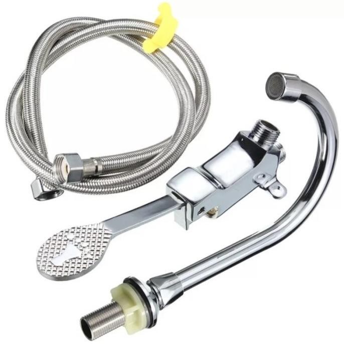 Keran wastafel pedal injak / keran wastafel injak