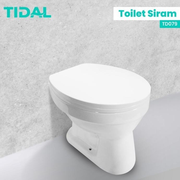 Kloset Siram / Toilet Duduk Manual Tidal TD079 with Cover