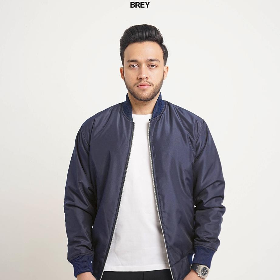 Jaket Pria Keren Pria Bomber Navy Jacket Parasut Dbreaker Cowo Cowok Motor Riding Touring Anti Angin