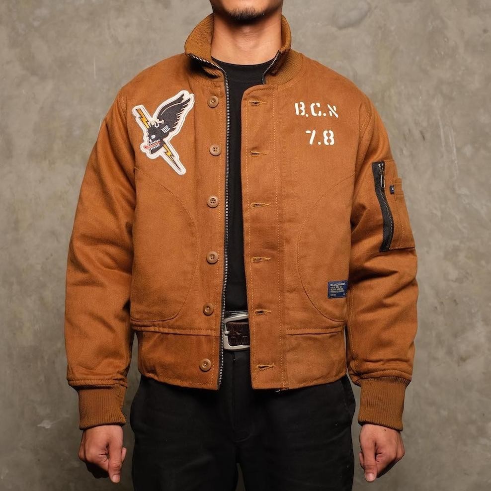 Jaket Pria Keren Bc Bomber Jacket Arthur Caramel