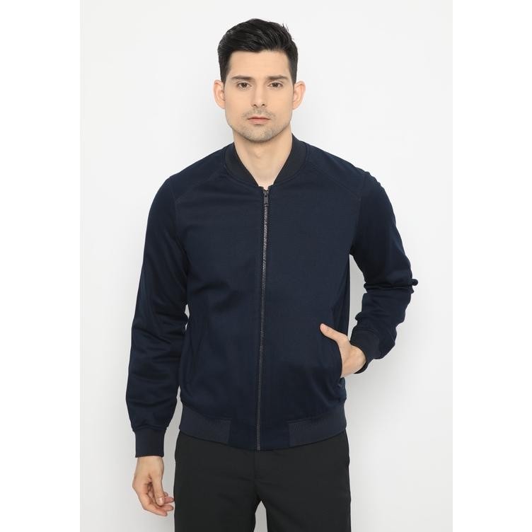 Jaket Pria Keren Jobb Truman Bomber Jacket Pria Slim Fit Navy