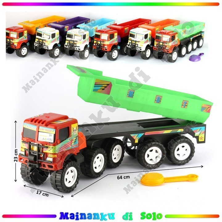 [Mainanku] Mainanku Mainan Anak Truk Konstruksi Truk Dump Trailer Dan Acc Sekop Monster Dump MDT
