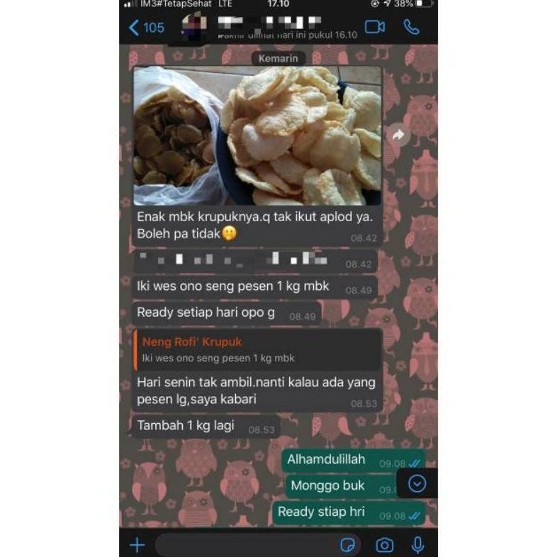 

hj-54 Kerupuk bawang mentah home made 1000gram/1kg Murah