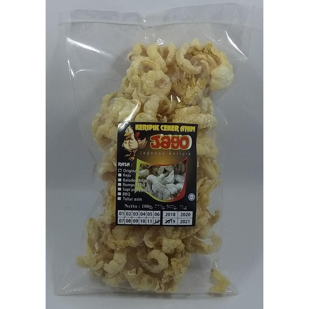 

wes-24 Keripik ceker ayam tanpa tepung 100 gr snack keto kripik kerupuk ketogenic Terlaris
