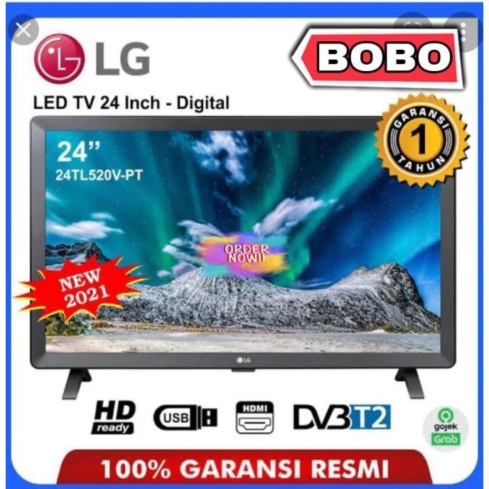 Lg Led Tv Digital 24Tl520V-Pt 24 Inch Monitor Tv New Garansi Resmi