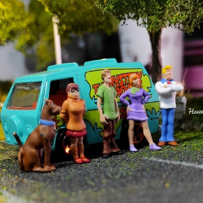 Fhare Miniatur Diecast Mini Action Figure 1/64 Scooby Doo Set