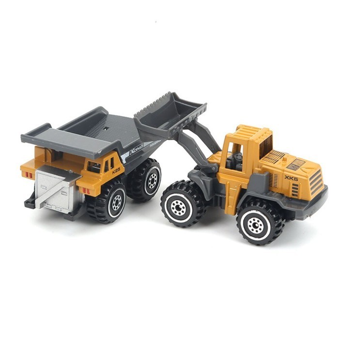 Fhare 6Pcs/Set Mini Die-Cast Vehicles Engineering Car Model Tractor Engineering Car Tractor Toys