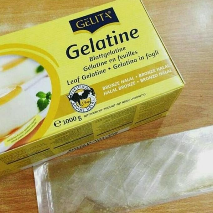 

Gelatine Sheet Halal 100Gram (30Sheet) /Gelatin Lembaran Isi 30 Lembar