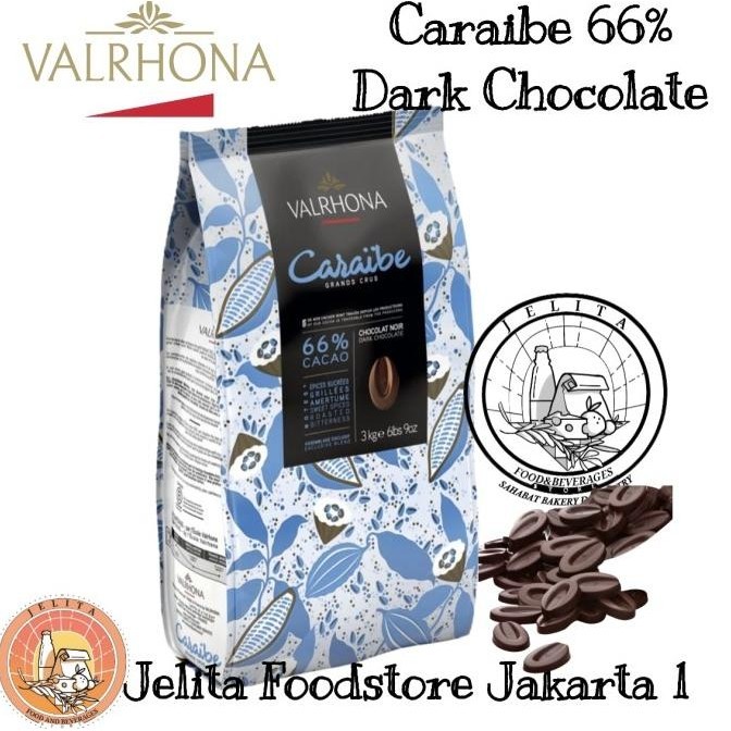 

Valrhona Caraibe 66% Dark Chocolate 500Gr