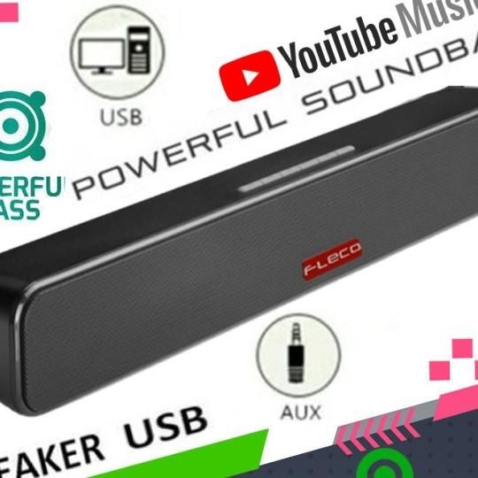 Speaker Soundbar Fleco F-550 Usb /Speaker Laptop Komputer Hp Musik