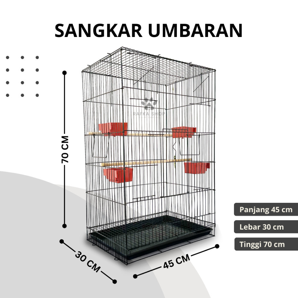 Sangkar Umbaran burung Ukuran M Jumbo besi lipat kuat sangkar burung love bird