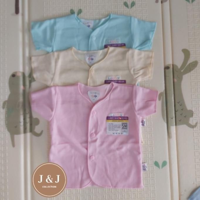 BAJU BAYI POLOS MERK LIBBY TANGAN PENDEK (3-6 MONTH)