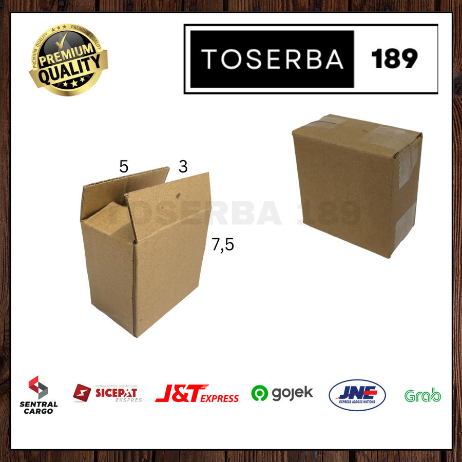 

kardus packing packaging 5x3x7,5 polos baru