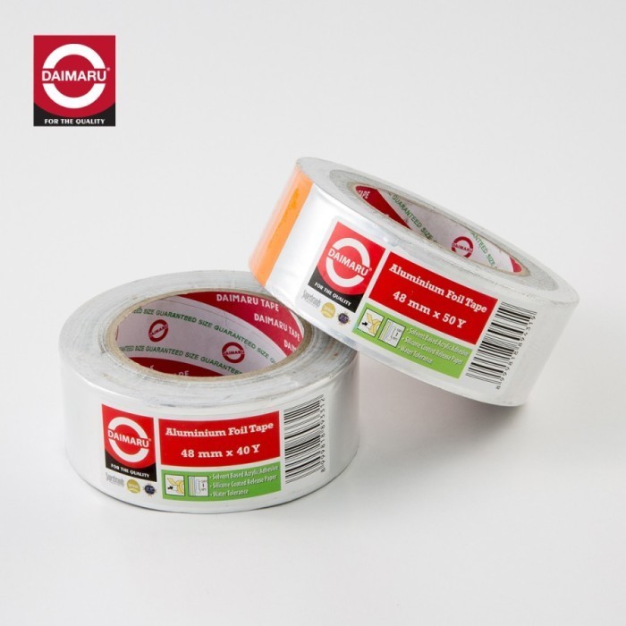 

```````] Lakban Daimaru Aluminium Foil Tape Solasi 2 Inch Isolasi 48mm x 40yard