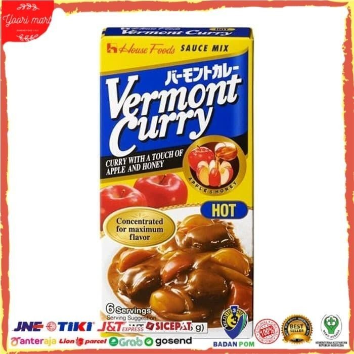 

House Vermont Curry Hot (Karakuchi) 115 GR Kualitas Terbaik