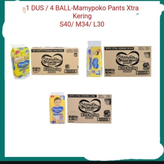 1 Dus - 4 Ball Mamy Poko Pants Xtra Kering S/M/L