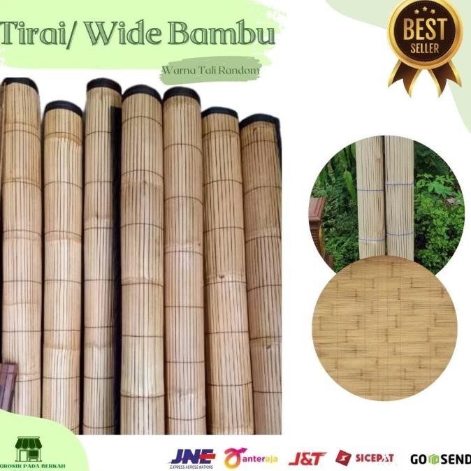 Tirai Bambu Kerai Bambu Wide Tirai Bambu 1,5 x 2 Meter