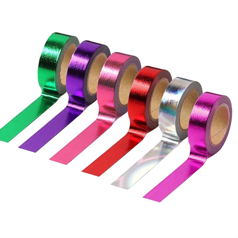 

Gramedia-Kako Washi Tape Metalic Hot Stamp Set 6 Jd2841