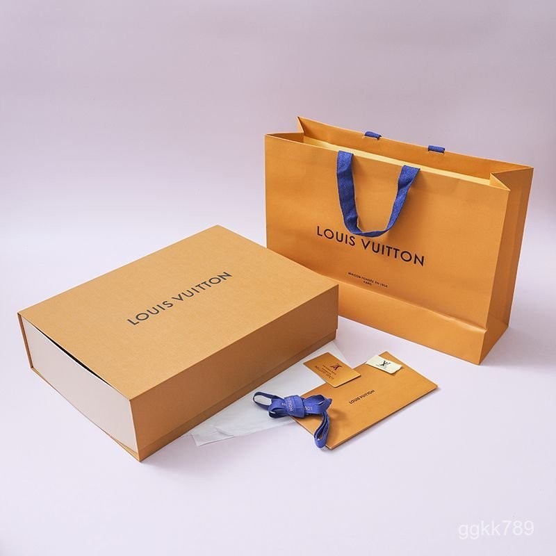 

LV Letter Fashion Packaging Gift Box Simple Paper Bag High-end Gift Box Exquisite Box Large Gift Box Korean Bag