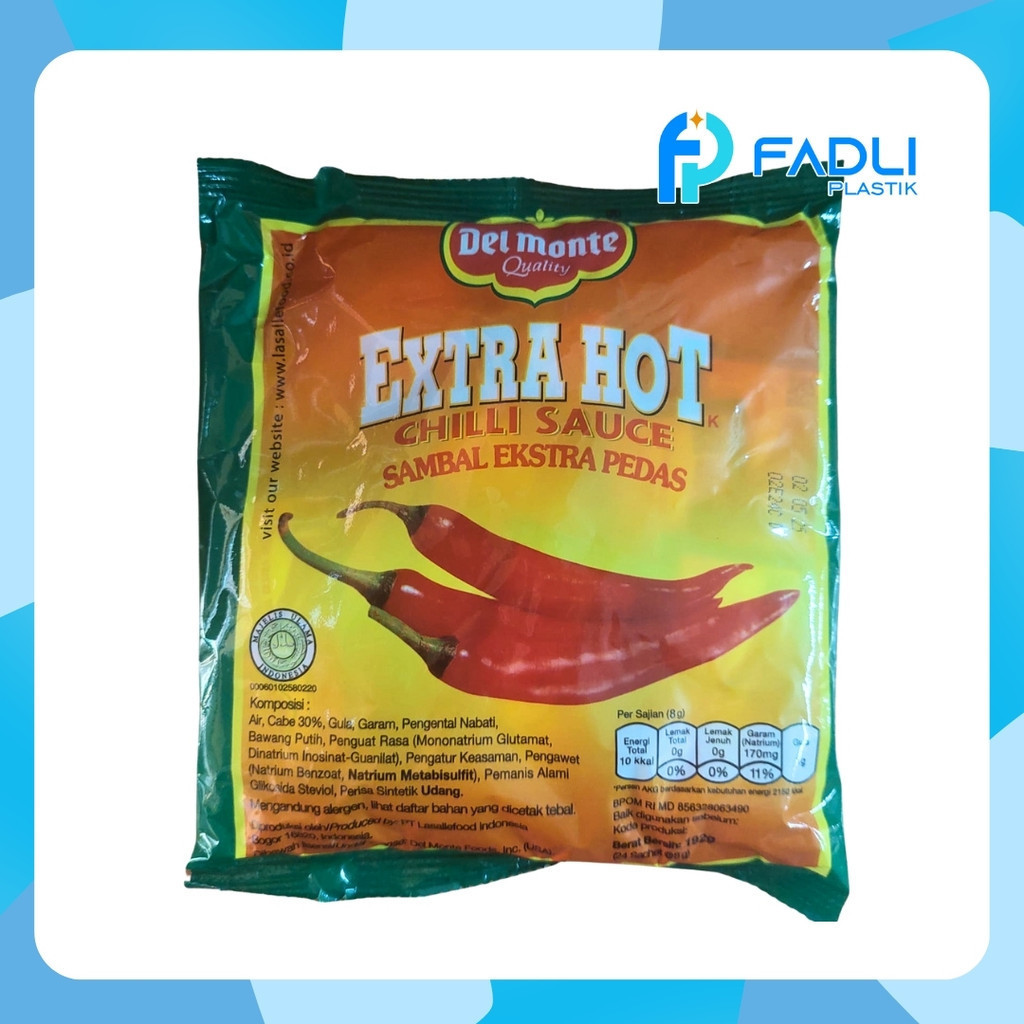 

Delmonte Saus Pedas dan Saus Tomat Saset 192 gram, isi 24 saset @8 gram
