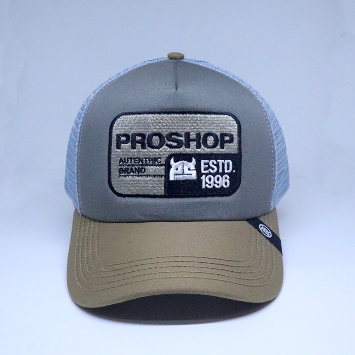 Topi Jaring Original Trucker Hat Proshop Tan Grey