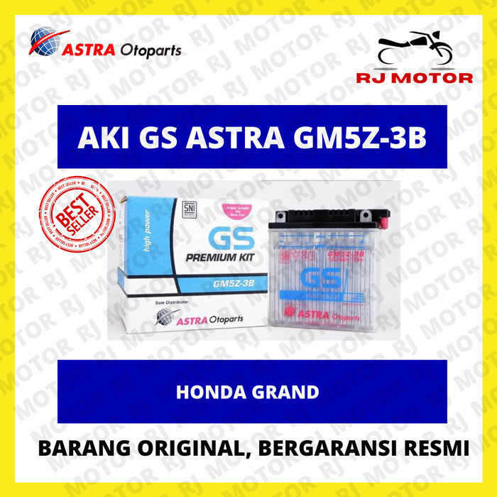 Aki Motor Gs Astra Gm5Z-3B Aki Basah Original Astra Otoparts Garansi