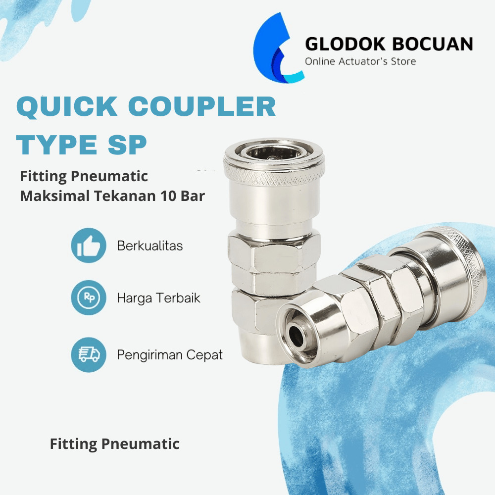 SP 40 Quick Coupler Female Connector Air Hose PU OD 12mm x ID 8mm