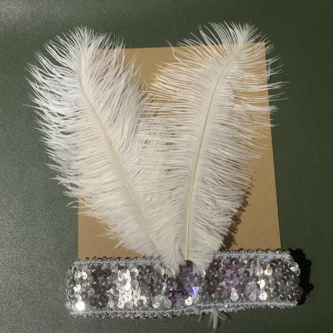 flapper headpiece headband great gatsby aksesoris rambut pesta 1920