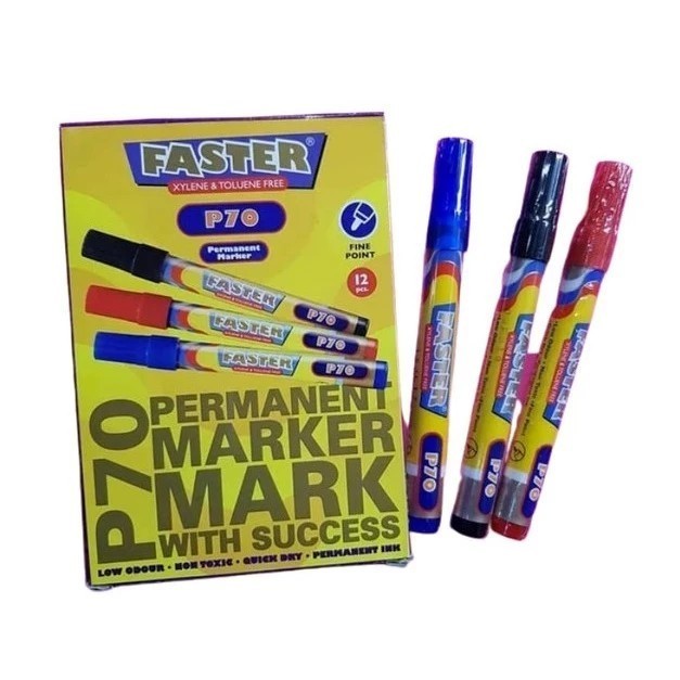 

Spidol Permanent Marker Faster P70 Per Box Isi 12 Pcs