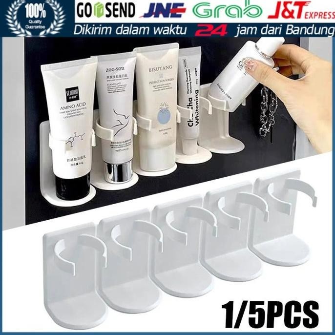 Produk Unggulan] Rak Kosmetik Gantung Dinding Tempel Organizer Multifungsi Rak Skincare