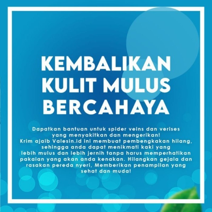 Valesin Id Obat Varises Original Cream Penghalus Kulit Crem Penghilang