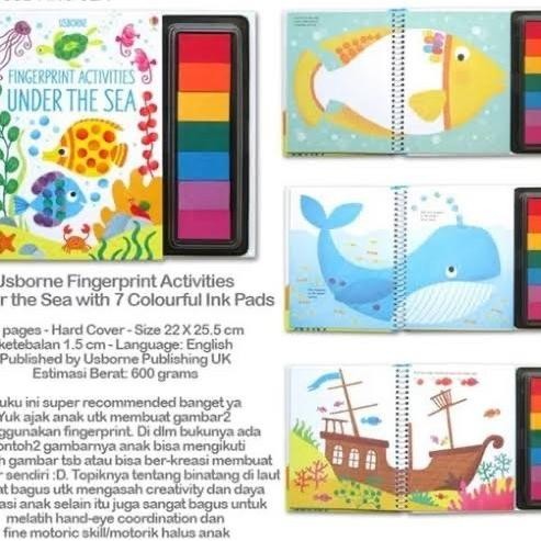 

Usborne Fingerprint and Rubber Stamp Activity Book Buku Impor Anak Toy CS81